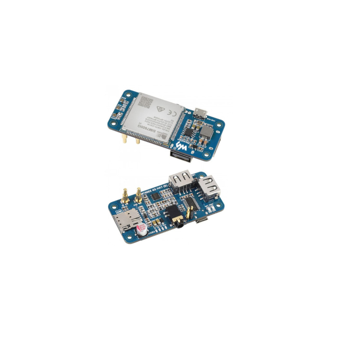 SIM7600G-H 4G HAT For Raspberry Pi, LTE Cat-4 4G/3G/2G/GNSS, Global Band