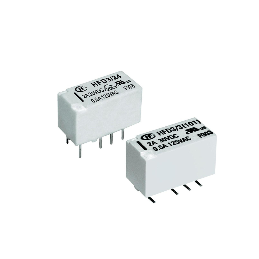 Hongfa HFD3/5 2A DPDT 5VDC Subminiature PCB Through Hole Signal Relay