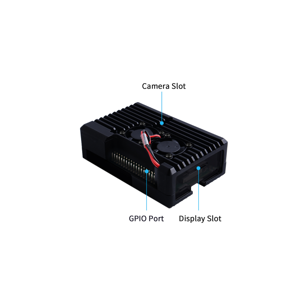 Aluminium Heat Sink Case Big for Raspberry PI 4 with Double Fan Alloy