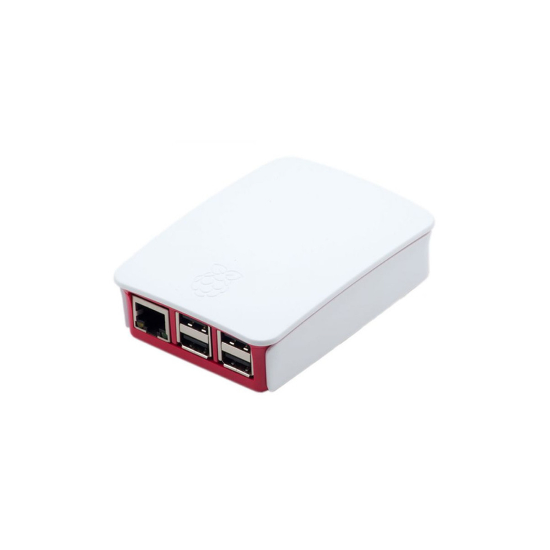 Case for Raspberry Pi B+ / Pi 2 / Pi 3 White and Red