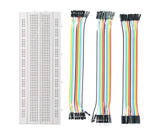 AEROKART INDIA Breadboard 840 point with jumper wires Set (20+20+20)