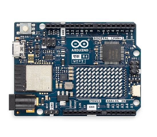 Official Arduino UNO EK (एक) R4 WiFi Made in India, Renesas RA4M1 / ESP32-S3 – Wi-Fi, Bluetooth, USB-C, CAN, DAC, OP AMP, Qwiic Connector, 12×8 LED Matrix
