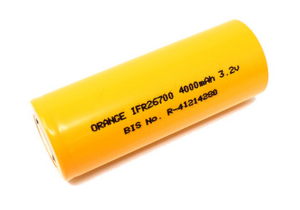 Orange A Grade IFR26700 3.2V 4000mAh 2C LiFePO4 Battery