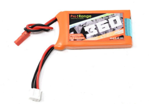 Pro-Range 7.4V 360mAh 30C 2S Lithium Polymer Battery Pack