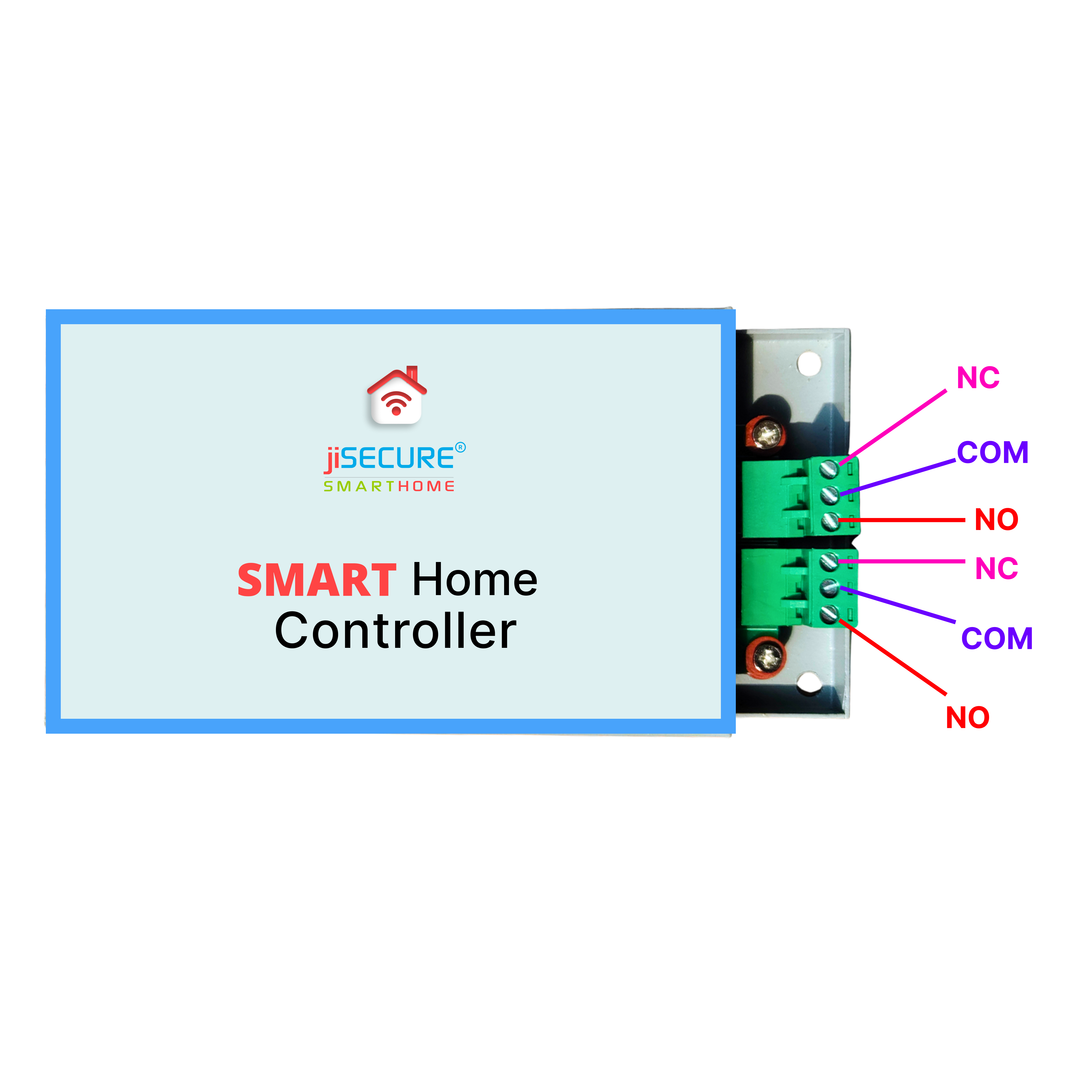 jiSECURE Smart Home Controller | WiFi and BLE Wireless Inching Relay Monetary | AC 220V Input Smart Home App Compatible With Android and iOS