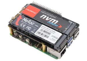 Geekworm X1004 PCIe to Dual 2280 NVMe SSD shield for Raspberry Pi 5