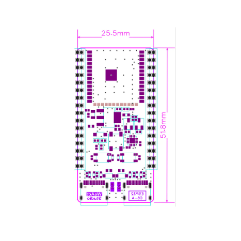 WeAct Studio ESP32-C6-MiNi Development Board ESP32C6 Minimum System Board ESP32 Core Board RISC-V Espressif IoT WiFi6 Bluetooth Zigbee