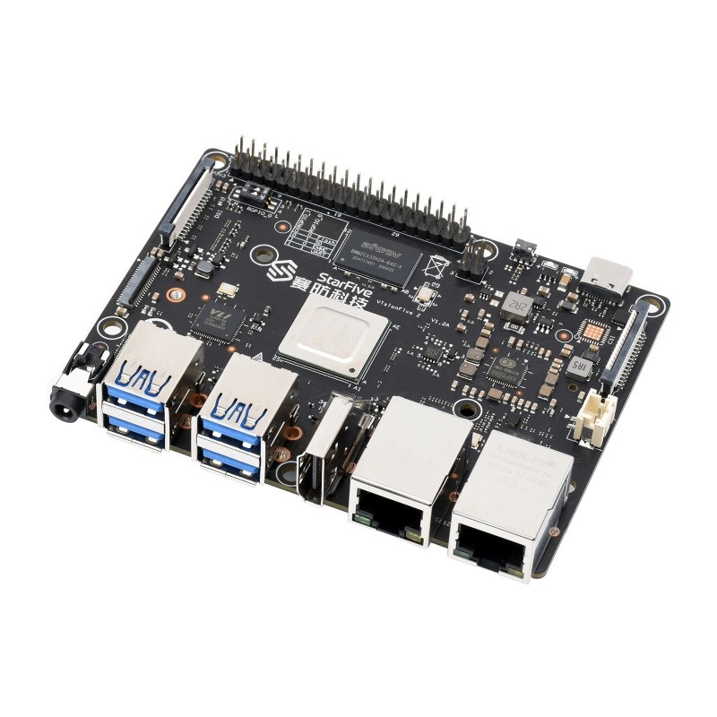VisionFive2 RISC-V Single Board Computer 8GB, StarFive JH7110 Processor with Integrated 3D GPU, base on Linux, board only, without WiFI Module and Power Adapter