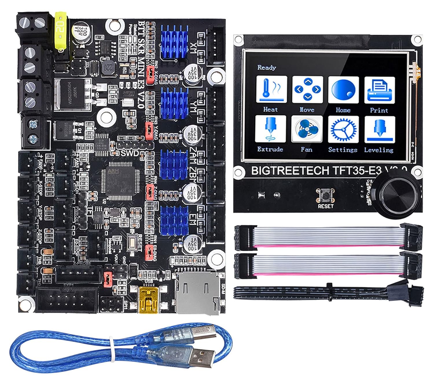 BIGTREETECH BTT SKR MINI E3 V2.0 32 Bit Control Board Integrated TMC2209 UART For Ender 3 3D Printer