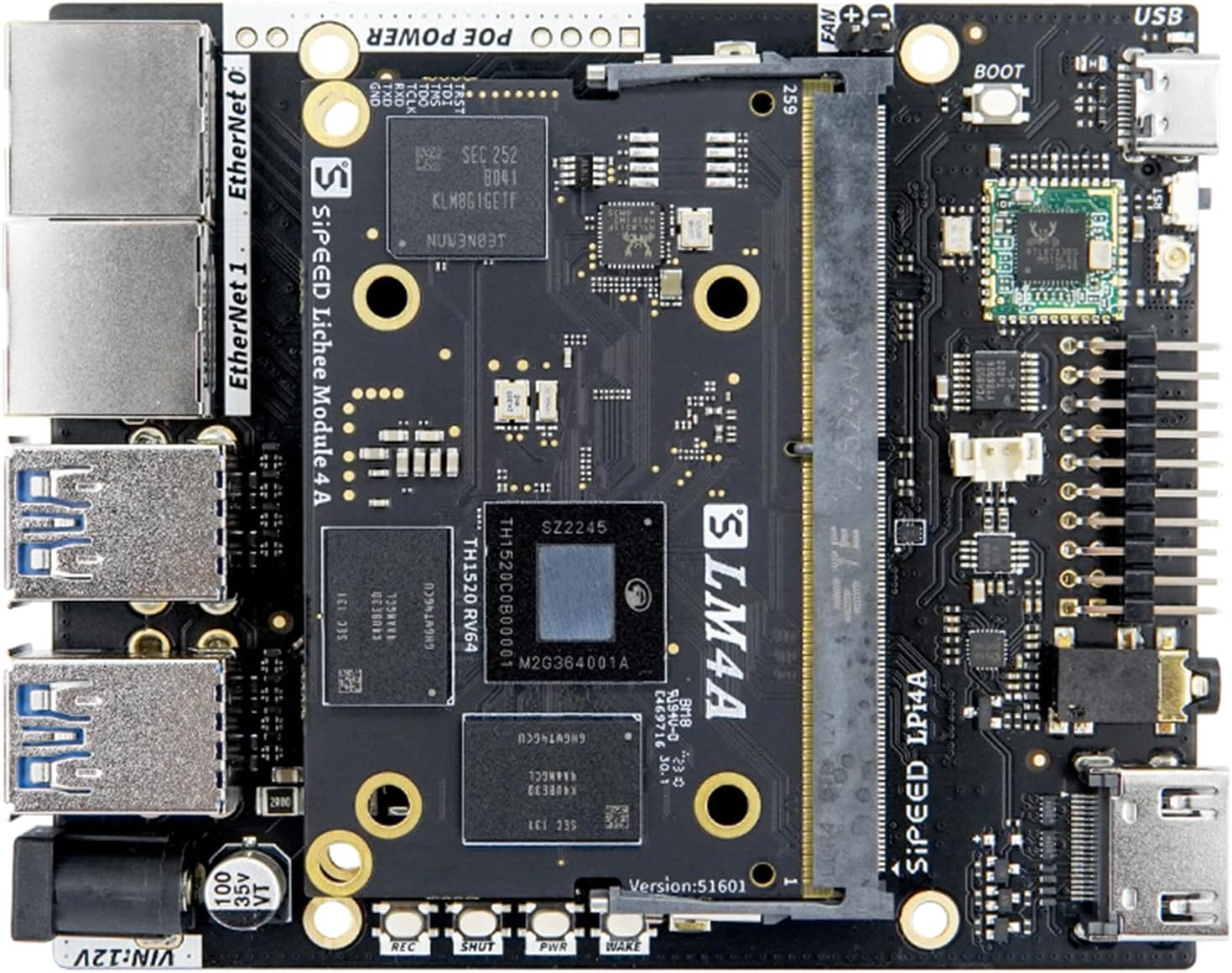 Sipeed LicheePi 4A Risc-V TH1520 Linux SBC Development Board