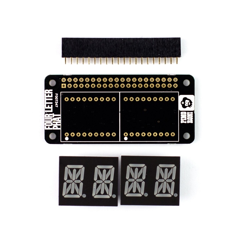 PIMORONI Four Letter pHAT – Four Letter Display for Raspberry Pi