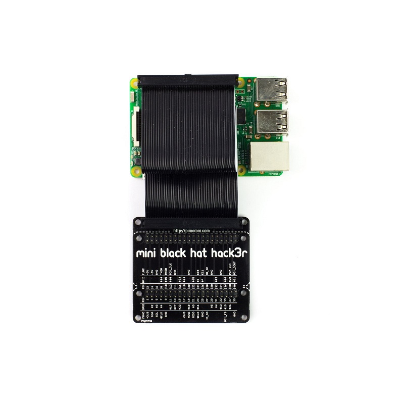 PIMORONI Mini Black HAT Hack3r – Solder Yourself Kit for Raspberry Pi