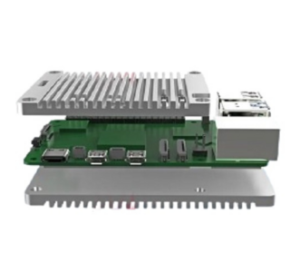 EDATEC Raspberry Pi5 Passive Cooling Open CNC Case, Silver