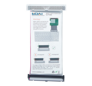 EDATEC 40pin GPIO Extender for Pi400, Grey Cable
