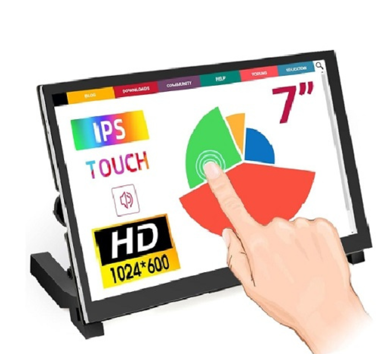 Elecrow RC070S 7 inch 1024*600 IPS Capacitive Touch Monitor Raspberry Pi Boards